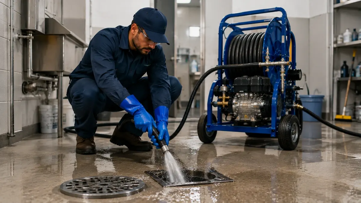 Floor Drain Hydro Jet Cleaning in Carmichael