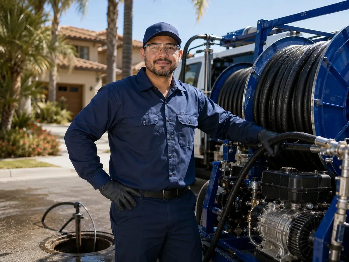 Hydro jet sewer cleaning in Carmichael