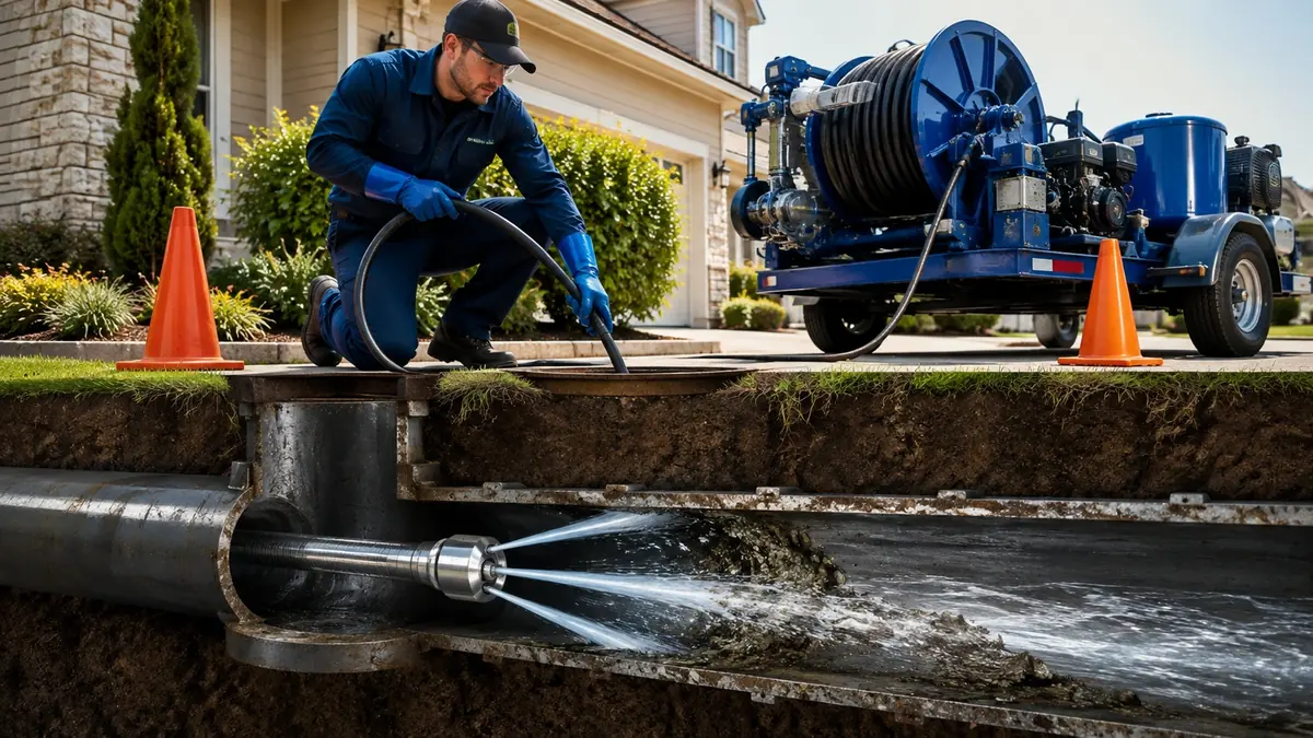 Main Sewer Line Hydro Jet Cleaning in Carmichael